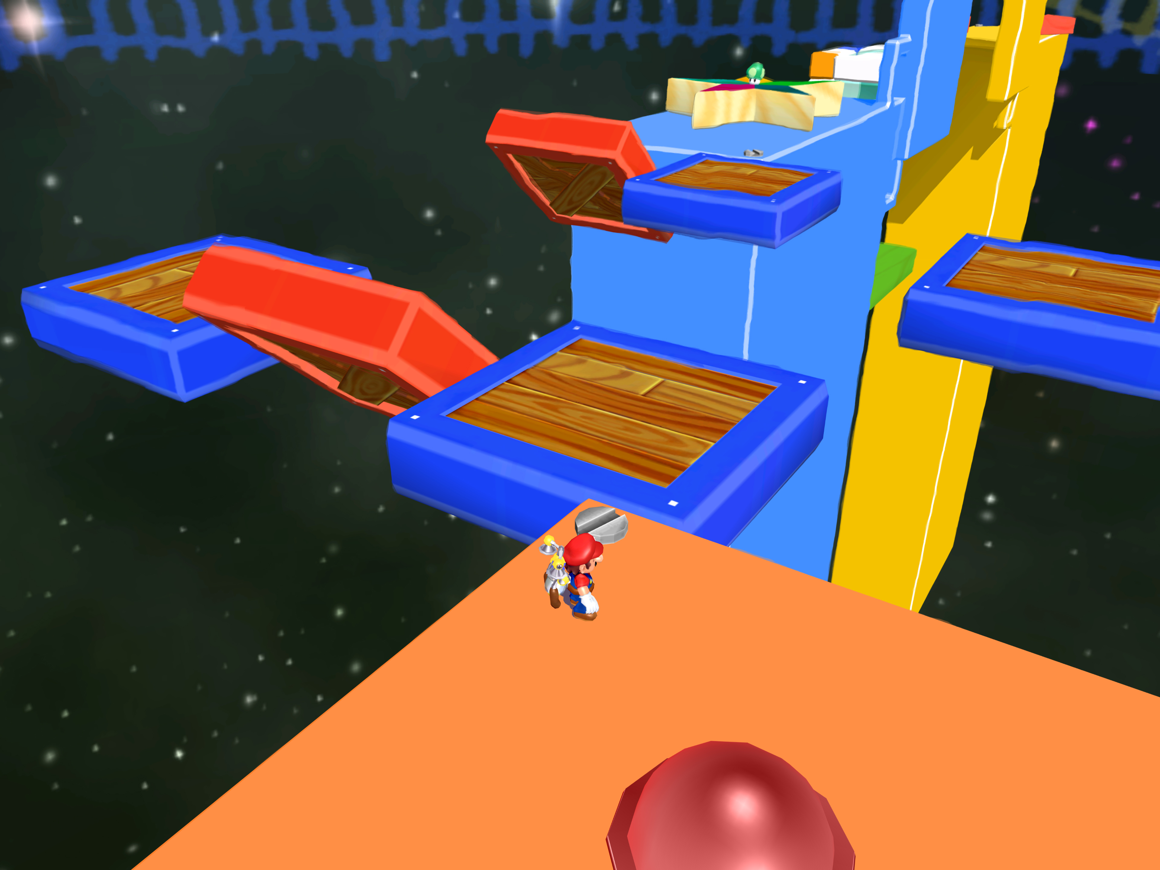 Super Mario 3D All-Stars - Super Mario Sunshine area accidentally shows  cubes used for debugging